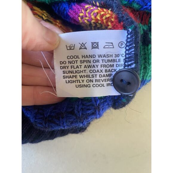 Vintage Tulchan Cardigan Womens Medium Pure Wool Floral Cottagecore Twee Sweater - Picture 5 of 8